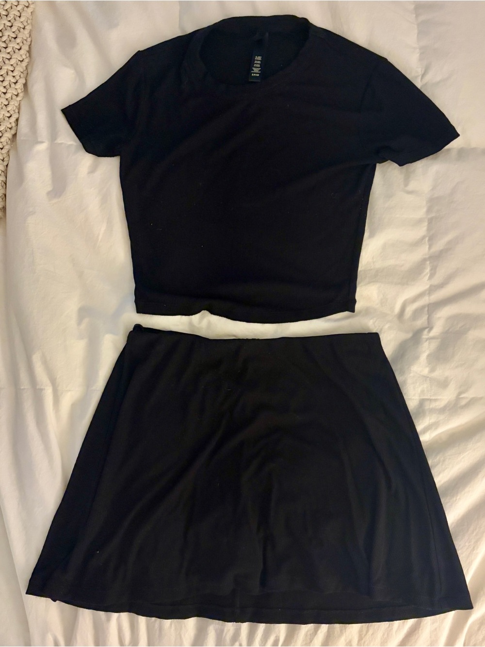 SKIMS Soft Lounge Skort and Cropped T-Shirt Set